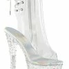 Pleaser Pole Shoes STARDANCE-1018C-7 Clr/Clr-Slv Multi RS Ankle Boots