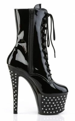 Pleaser Pole Shoes STARDUST-1020-7 Black Ankle Boots