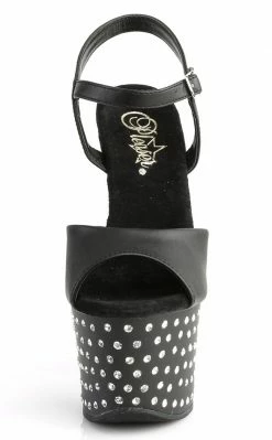 Pleaser STARDUST-709 Black / Black Matte Heels