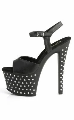 Pleaser STARDUST-709 Black / Black Matte Heels