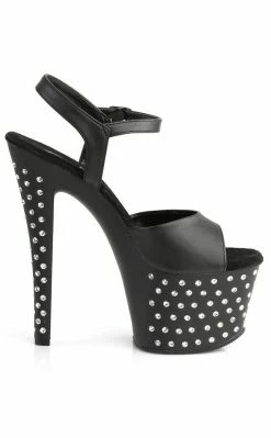 Pleaser STARDUST-709 Black / Black Matte Heels