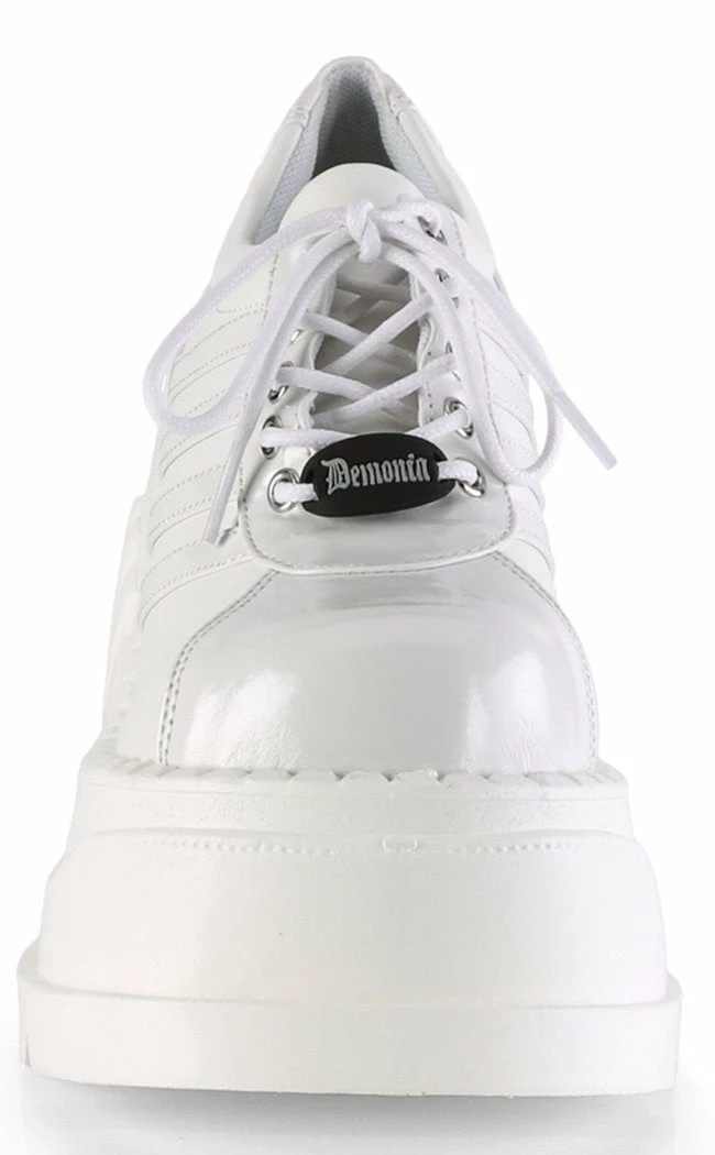 Demonia STOMP-08 White Vegan Leather Platform Sneakers 4 Demonia STOMP-08 White Vegan Leather Platform Sneakers