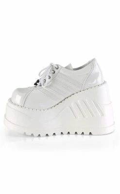 Demonia STOMP-08 White Vegan Leather Platform Sneakers 9 Demonia STOMP-08 White Vegan Leather Platform Sneakers