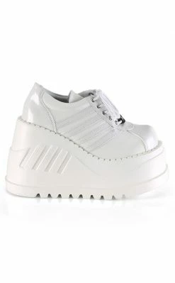 Demonia STOMP-08 White Vegan Leather Platform Sneakers 10 Demonia STOMP-08 White Vegan Leather Platform Sneakers
