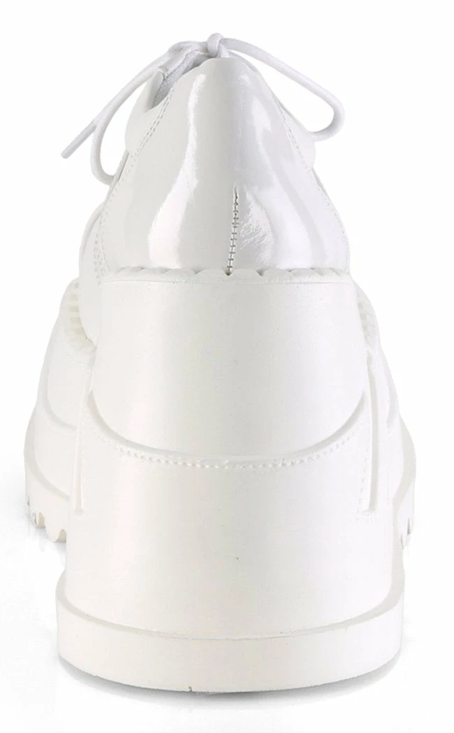 Demonia STOMP-08 White Vegan Leather Platform Sneakers 7 Demonia STOMP-08 White Vegan Leather Platform Sneakers