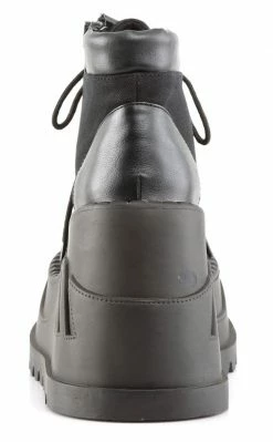 Demonia STOMP-10 Black Vegan Leather Platform Boots