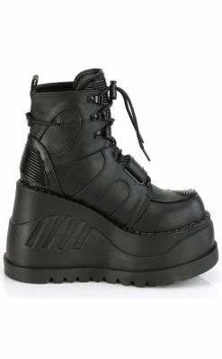 Demonia STOMP-13 Black Vegan Leather Platform Ankle Boots Shoes 11 Demonia STOMP-13 Black Vegan Leather Platform Ankle Boots Shoes
