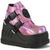 Demonia Shoes STOMP-15 Pink Holographic Platform Sneakers 2 Demonia Shoes STOMP-15 Pink Holographic Platform Sneakers