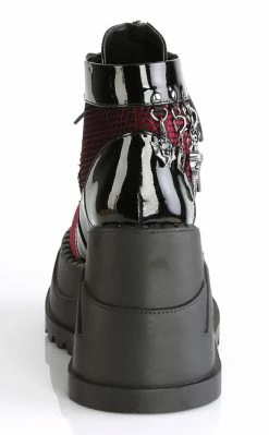 Demonia STOMP-18 Burgundy Velvet Platform Ankle Boots Shoes 10 Demonia STOMP-18 Burgundy Velvet Platform Ankle Boots Shoes