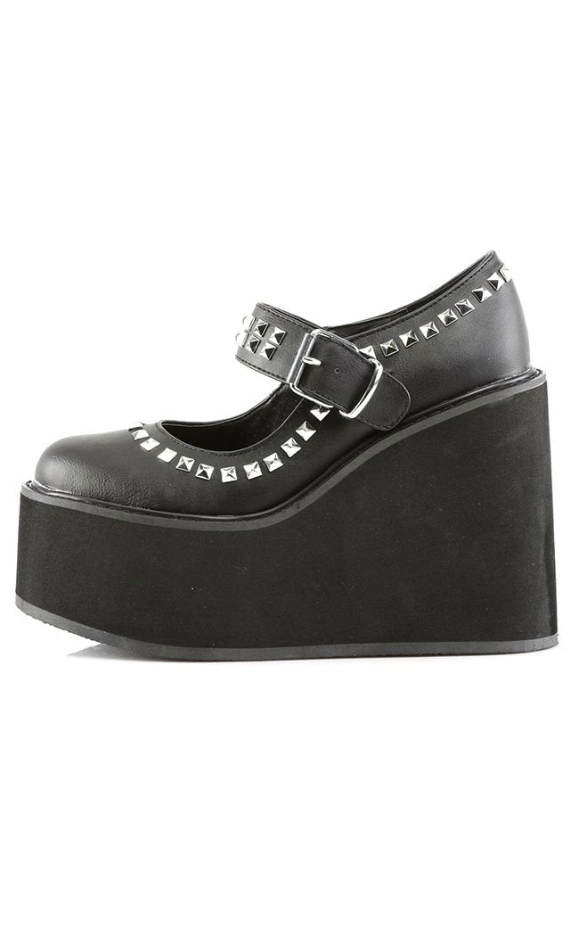 Demonia SWING-03 Black Vegan Leather Platform Mary Janes 5 Demonia SWING-03 Black Vegan Leather Platform Mary Janes