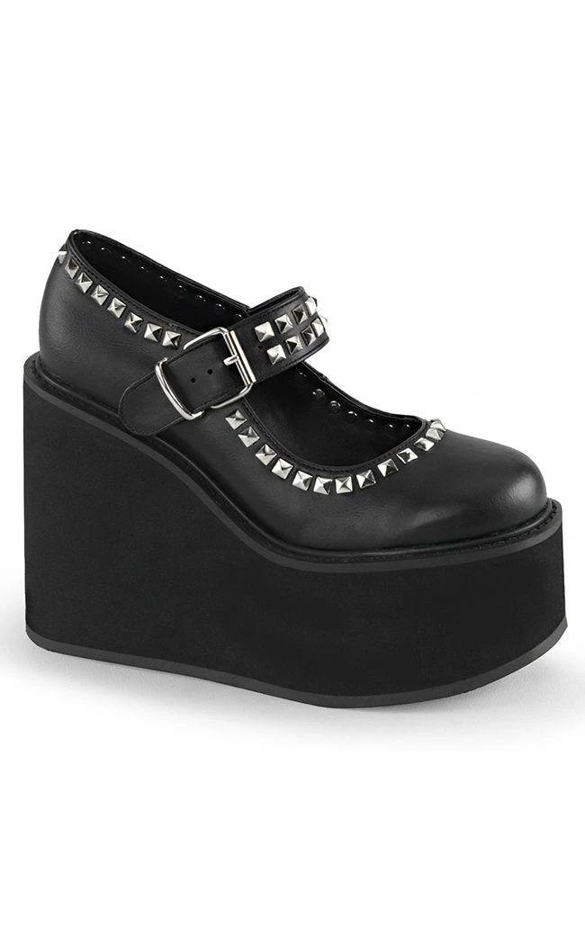 Demonia SWING-03 Black Vegan Leather Platform Mary Janes 3 Demonia SWING-03 Black Vegan Leather Platform Mary Janes