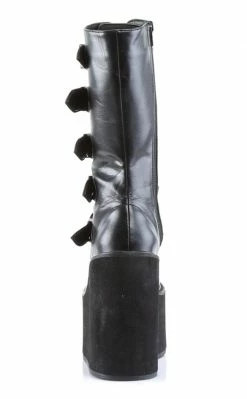 Demonia Shoes SWING-220 Black Vegan Leather Platform Knee High Boots 10 Demonia Shoes SWING-220 Black Vegan Leather Platform Knee High Boots