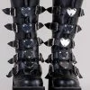 Demonia Shoes SWING-230 Black Vegan Leather Platform Mid-Calf Boots