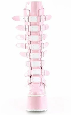Demonia SWING-815 Baby Pink Holographic Trinity Platform Knee High Boots (Au Stock) 11 Demonia SWING-815 Baby Pink Holographic Trinity Platform Knee High Boots (Au Stock)