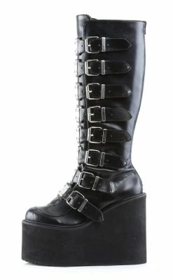 Demonia SWING-815 Black Trinity Platform Knee High Boots (Au Stock)