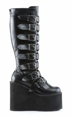 Demonia SWING-815 Black Trinity Platform Knee High Boots (Au Stock)