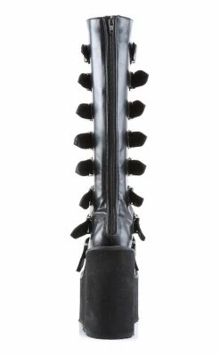 Demonia Shoes SWING-815 Black Trinity Platform Knee High Boots