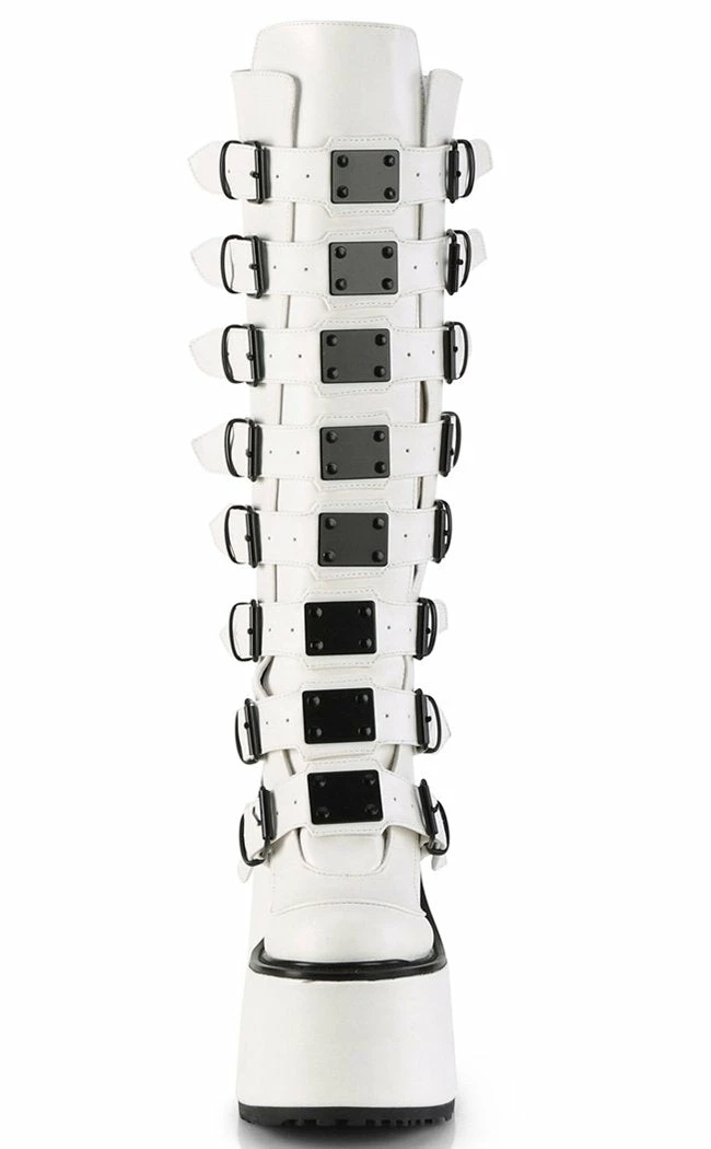 Demonia SWING-815 White Trinity Platform Knee High Boots (Au Stock) 6 Demonia SWING-815 White Trinity Platform Knee High Boots (Au Stock)