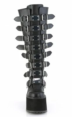 Demonia Plus Size SWING-815WC Black Matte Trinity Knee High Boots | Wide Calf (Au Stock)
