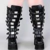 Demonia Plus Size SWING-815WC Black Matte Trinity Knee High Boots | Wide Calf (Au Stock)