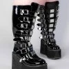 Demonia SWING-815WC Black Patent Trinity Knee High Boots | Wide Calf (Au Stock) 1 Demonia SWING-815WC Black Patent Trinity Knee High Boots | Wide Calf (Au Stock)
