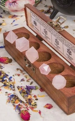 Crystals Home Decor Sacred Geometry Set | Rose Quartz