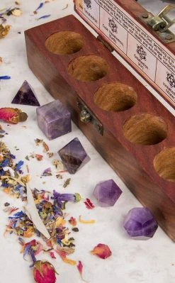 Crystals Sacred Geometry Set Of 5 | Amethyst 8 Crystals Sacred Geometry Set Of 5 | Amethyst