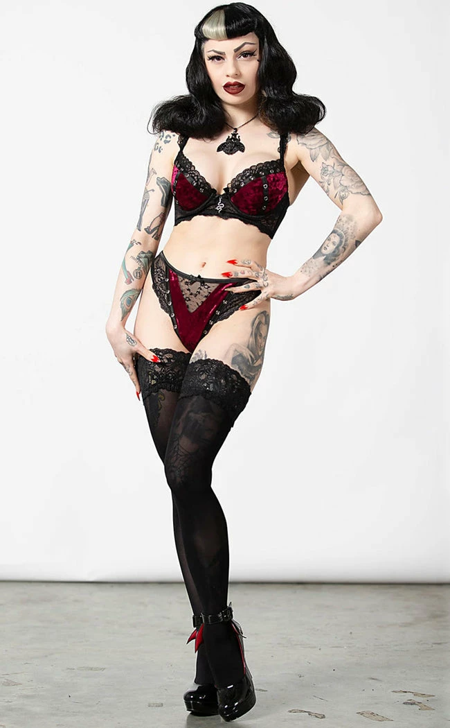 Killstar Clothing Sacred Spirits Velvet Bralet | Blood 4 Killstar Clothing Sacred Spirits Velvet Bralet | Blood