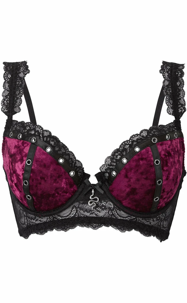 Killstar Clothing Sacred Spirits Velvet Bralet | Blood 8 Killstar Clothing Sacred Spirits Velvet Bralet | Blood