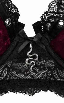 Killstar Clothing Sacred Spirits Velvet Bralet | Blood 17 Killstar Clothing Sacred Spirits Velvet Bralet | Blood