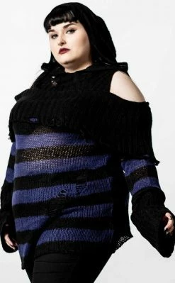 Killstar Sapphire Hooded Knit Sweater