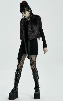 Punk Rave Savage Fur Vest Clothing