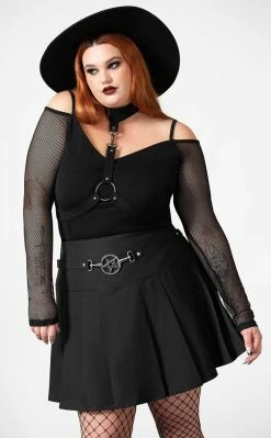 Killstar Clothing Scary Pleated Skirt