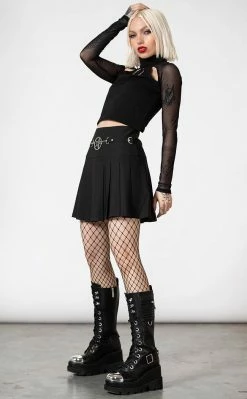 Killstar Clothing Scary Pleated Skirt 14 Killstar Clothing Scary Pleated Skirt