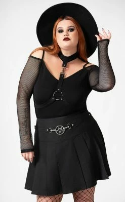 Killstar Clothing Scary Pleated Skirt 15 Killstar Clothing Scary Pleated Skirt