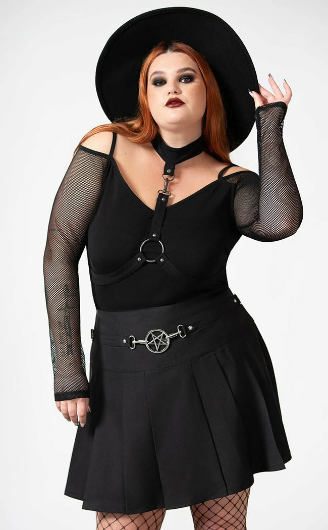 Killstar Clothing Scary Pleated Skirt 7 Killstar Clothing Scary Pleated Skirt