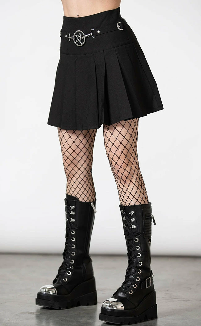 Killstar Clothing Scary Pleated Skirt 8 Killstar Clothing Scary Pleated Skirt