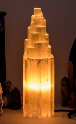 Crystals Selenite Crystal Lamp - Large 35-40cm