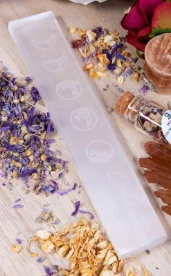 Crystals Selenite Moon Phase Charging Plate