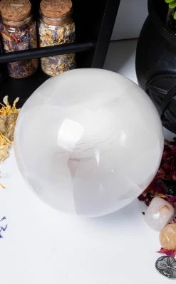 Crystals Selenite Sphere Crystal Ball | XL12cm Witchcraft