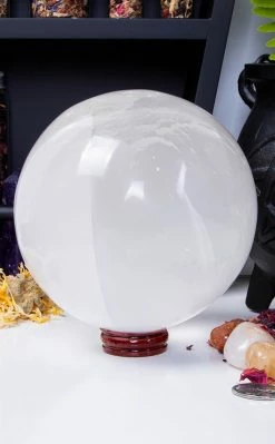 Crystals Selenite Sphere Crystal Ball | XL12cm Witchcraft 10 Crystals Selenite Sphere Crystal Ball | XL12cm Witchcraft
