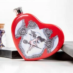 Drop Dead Gorgeous Send Nudes Heart Flask Home & Gifts