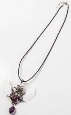 Gothic Jewellery Seraph Pendant Necklace | Amethyst