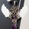 Gothic Jewellery Seraph Pendant Necklace | Amethyst