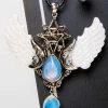 Gothic Jewellery Seraph Pendant Necklace | Moonstone 1 Gothic Jewellery Seraph Pendant Necklace | Moonstone