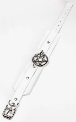 Cold Black Heart Seventh Seal Choker | White Chokers