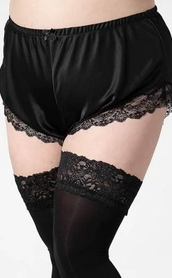 Killstar Severina Satin Shorts | Black Clothing