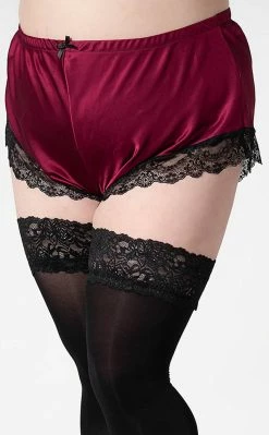 Killstar Severina Satin Shorts | Blood