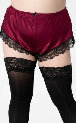 Killstar Severina Satin Shorts | Blood