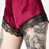 Killstar Severina Satin Shorts | Blood